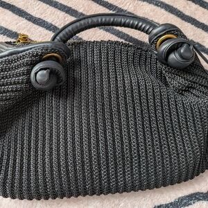 Elegant Black Knit Women's Bag